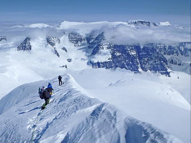 Ski ascent of the highest peaks in