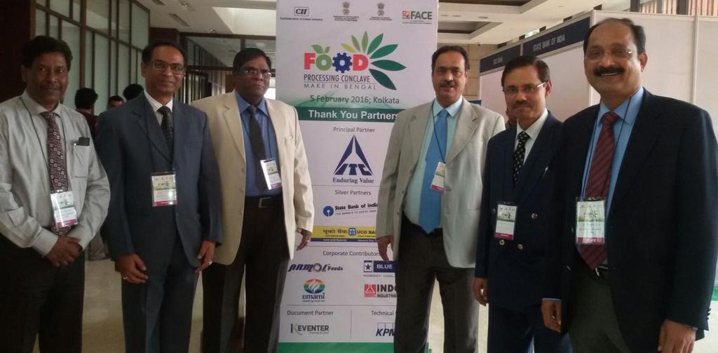 SBU: IP Participated at the Food Processing Conclave Make in Bengal on the 5 th February 2016 at Kolkata.