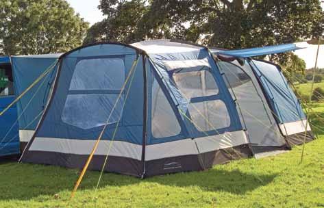 With the Movelite Quatro is the clip in tray groundsheet which allows a luxury awning carpet to be laid inside the awning to give a home from home feel.