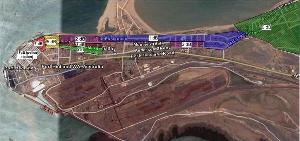 Figure 6-1 Influencing factors that can be applied to different areas of Port Hedland Appendix B-3 : Corrections for Characteristic of Noise Noise levels at the receiver are subject to penalty