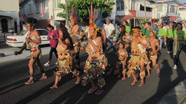 GUYANA CWD 2011: Krowdar group provided traditional indigenous music