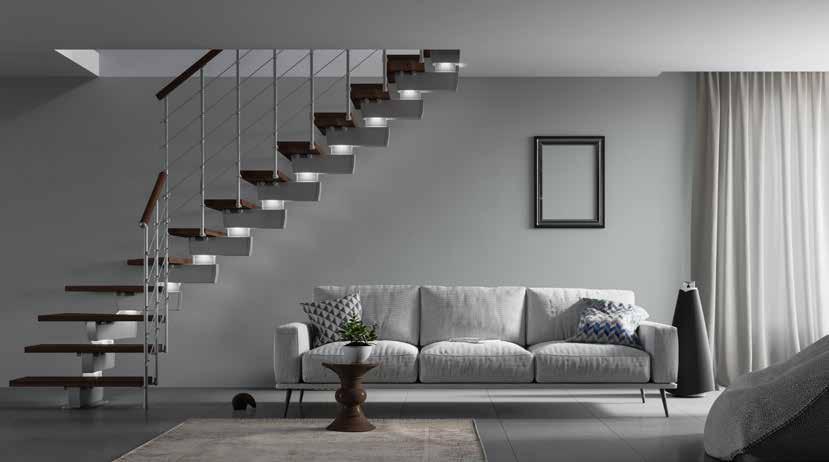 Tech Tech is the open staircase with a a modern and essential look, and at the same time, it guarantees high flexibility. Tech has adjustable rise and going.