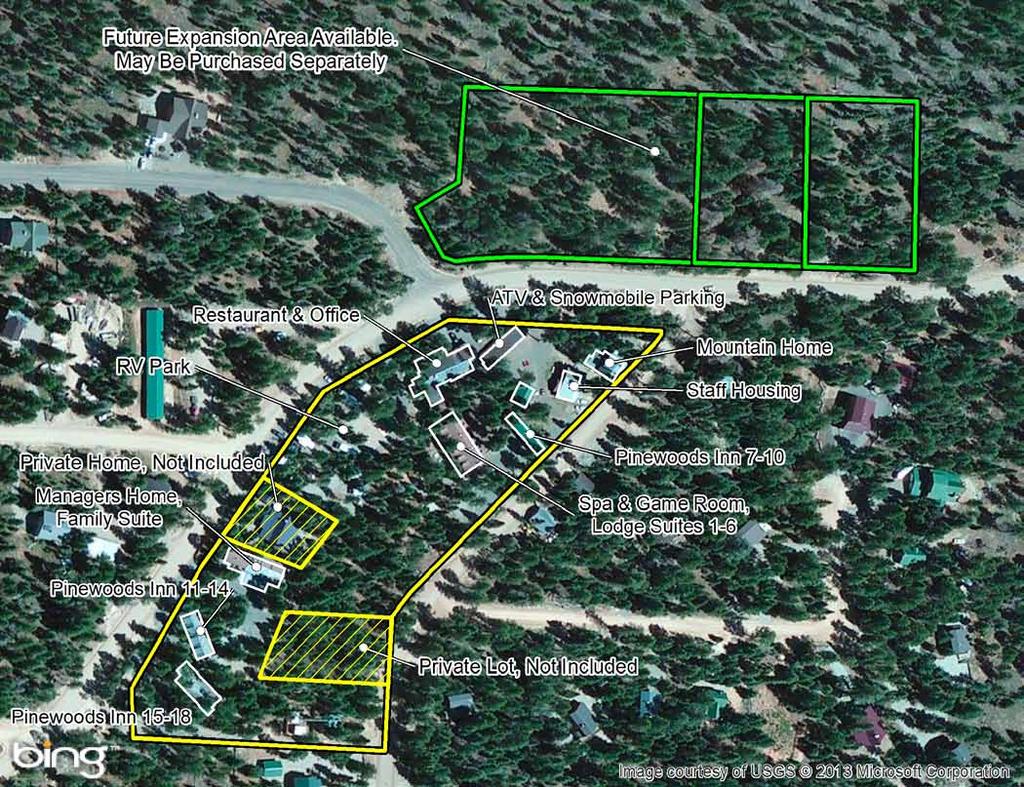 Property Map and Not Included in Offered Price Pinewoods Resort Located at 1460 East Duck Creek Ridge Road in Duck Creek, Kane County, Utah Surrounded by a beautiful forest and expansive mountain
