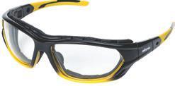 polycarbonate lens offers superior coverage Stylish black/green