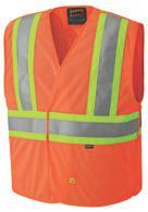 SAFETY APPAREL Hi-Viz Safety Vest with Snaps Hi-Viz Zipper Front Safety Vest Hi-Viz