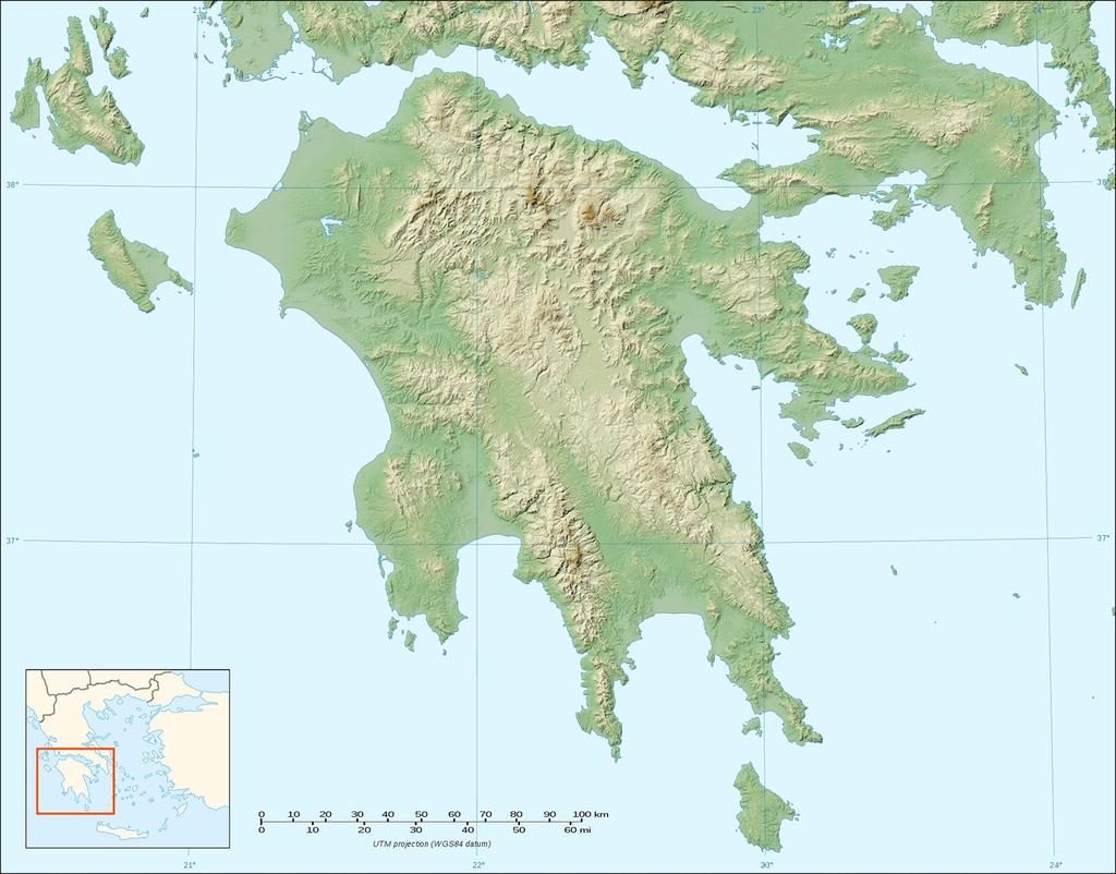 Bluetongue emergence in Peloponnisos (Greece) Background information Peloponnisos Facts & figures A peninsula that makes the southernmost part of mainland Greece.
