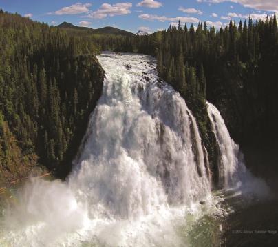 KINUSEO FALLS SPONSORS Kinuseo Falls is the largest of the falls in Tumbler Ridge area. It is considered by some to be our crown jewel.