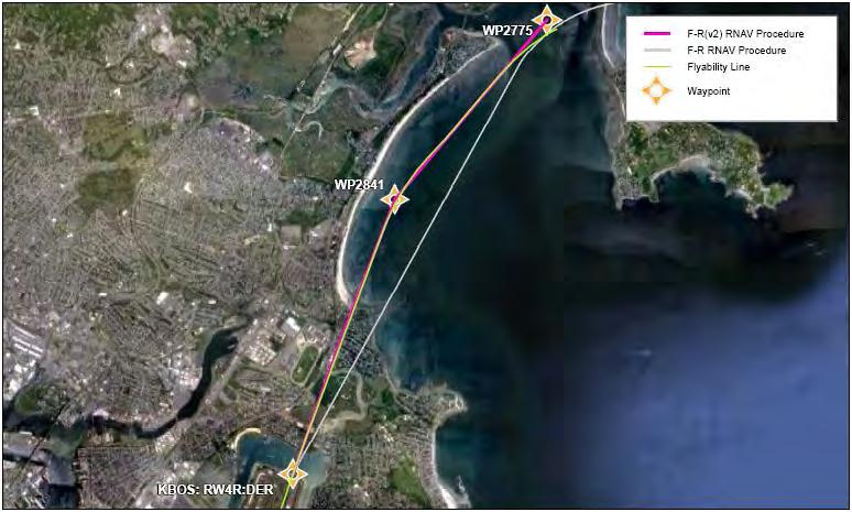 BOSTON LOGAN AIRPORT NOISE STUDY JUNE 2012 Measure ID: F-R(v2) Measure Description: Shift Runway 4R Phase 1 Alternative 1 RNAV initial fix to east to move the course away from Revere Beach, while