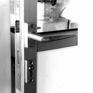 for guard units - Allow 5 mm space between door and frame - Door lock