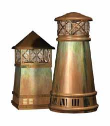 flue. A chimney pot by European Copper is completely enclosed on top, preventing water the main catalyst for mold and mildew from entering the home.
