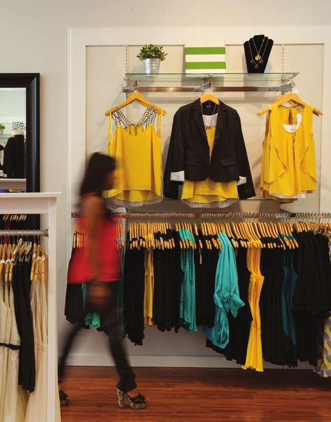 An eclectic mix of national brands and local boutiques brings an upscale