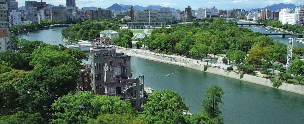 Japan Golden Route Hiroshima A-Bomb Dome Aerial View A great tour to combine with your sister school visit.
