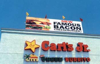 Displays your 4x16 banners above the roof Since we introduced our TopLine Frame to the Carl s Jr.