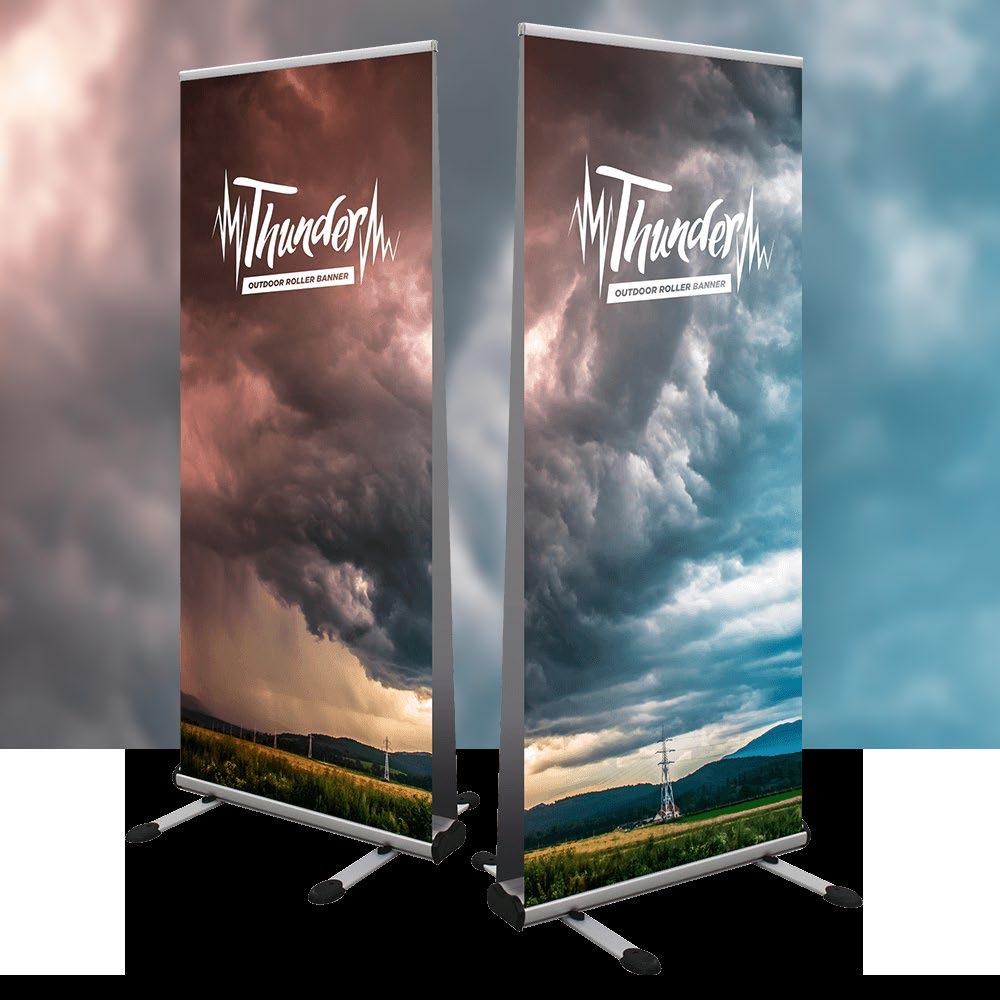 banners with heavy duty ground