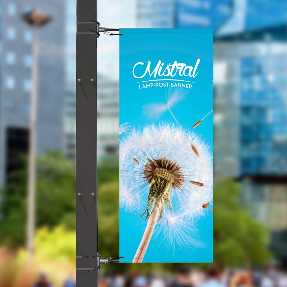 lamp-post Banner with wind hole