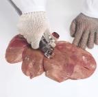 The blade can reach and trim meat from tight places,