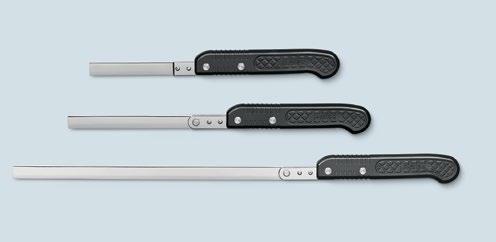 The trimming blade handles are made from heat-resistant plastic and due to their ergonomic design, they are particularly easy to grip.