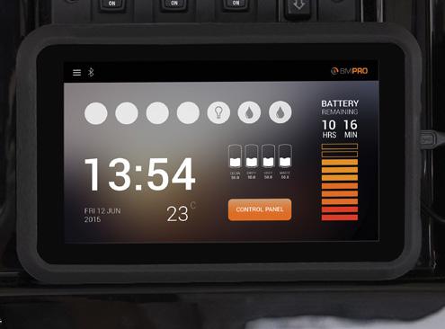 This all-in-one control panel brings together the next generation RV technology in one central, easy-to-use interface.