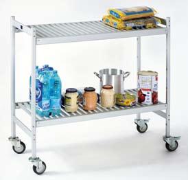 A practical, elegant system in a wide range of available sizes for saving space and putting crates of fruit and