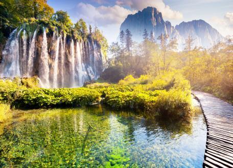 NP Plitvice lakes is the largest national park in Croatia that was put on the list of UNESCO's list of World