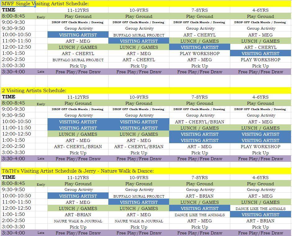 **Sample** Daily Schedule