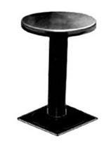 STAINLESS STEEL STOOL Simple, functional single pedestal design. Stool seat is fabricated from 11 gauge type 304 steel.