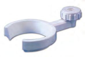 SEPERATORY FUNNEL HOLDER 45104 This non-corrosive Seperatory Funnel Holder, moulded in Polypropylene, has a front opening which