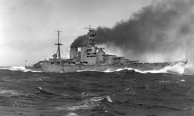On May 21, 1941, Hood and Prince of Wales left Scapa Flow with six destroyers under the command of Admiral Lancelot Holland flying his flag in Hood, their mission to provide heavy support to the