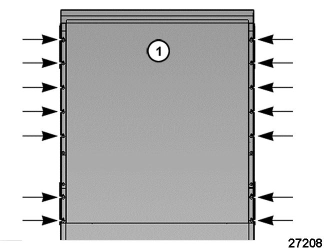 The upper front right of the broiler is shown in Fig. 4. Fig. 4 B. At rear of broiler, loosen screws securing the flue back panel [1] Fig.