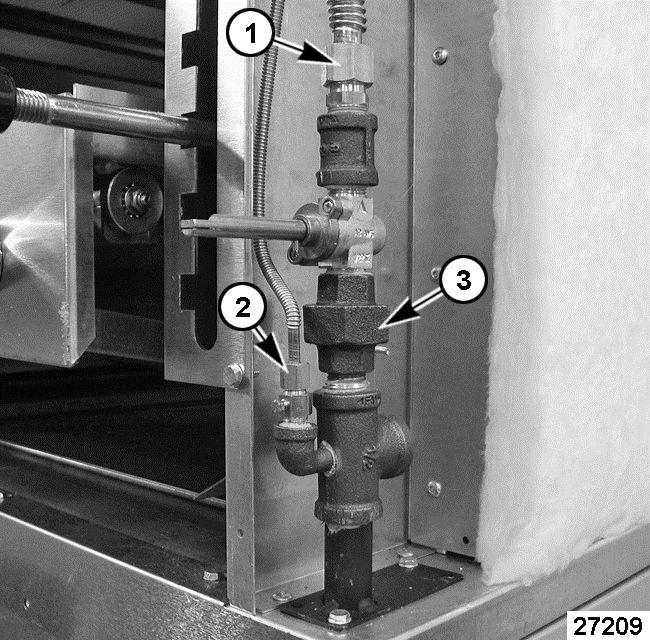 7 from the pilot valve adjustment fitting. 6. Separate union fitting [3] Fig. 7 at the bottom of control valve to remove the valve. Fig. 5 C.