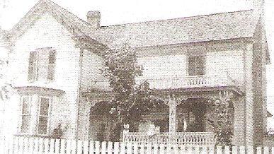 On this site a four-room log house was built, then added to, and used as a stagecoach inn, post office and home.