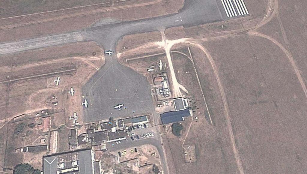 medical facility at the aerodrome. It has category 5 rescues and fire fighting services. It has L- shaped four bitumen runways designation 17/35 and 08/26.