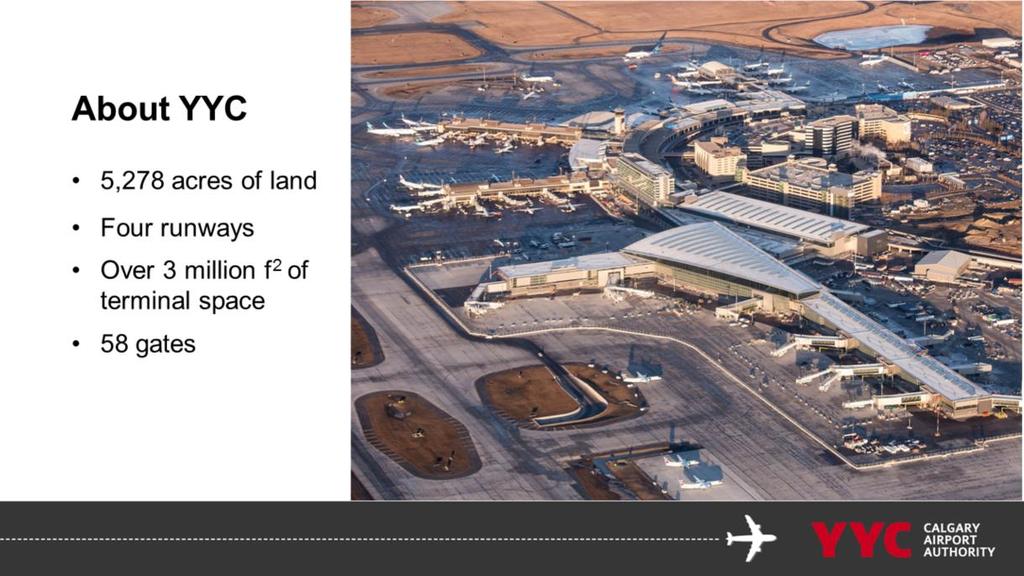 Airport officially re-named as YYC Calgary International Airport in 2016.