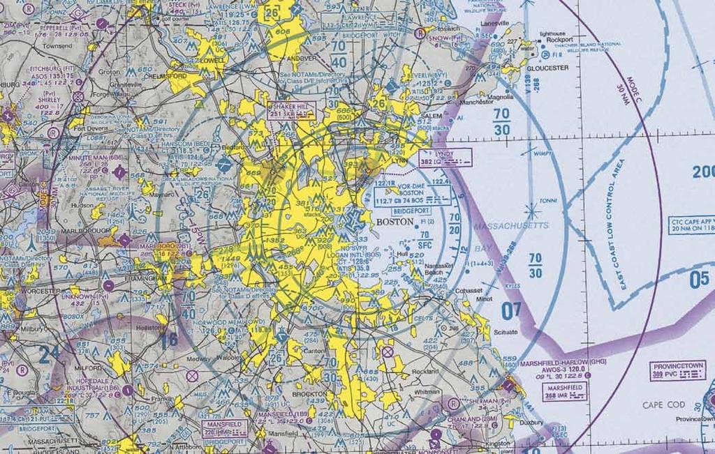 Class B Airspace - Surrounds certain large airports - Multiple segments with different ceiling/floor altitudes.
