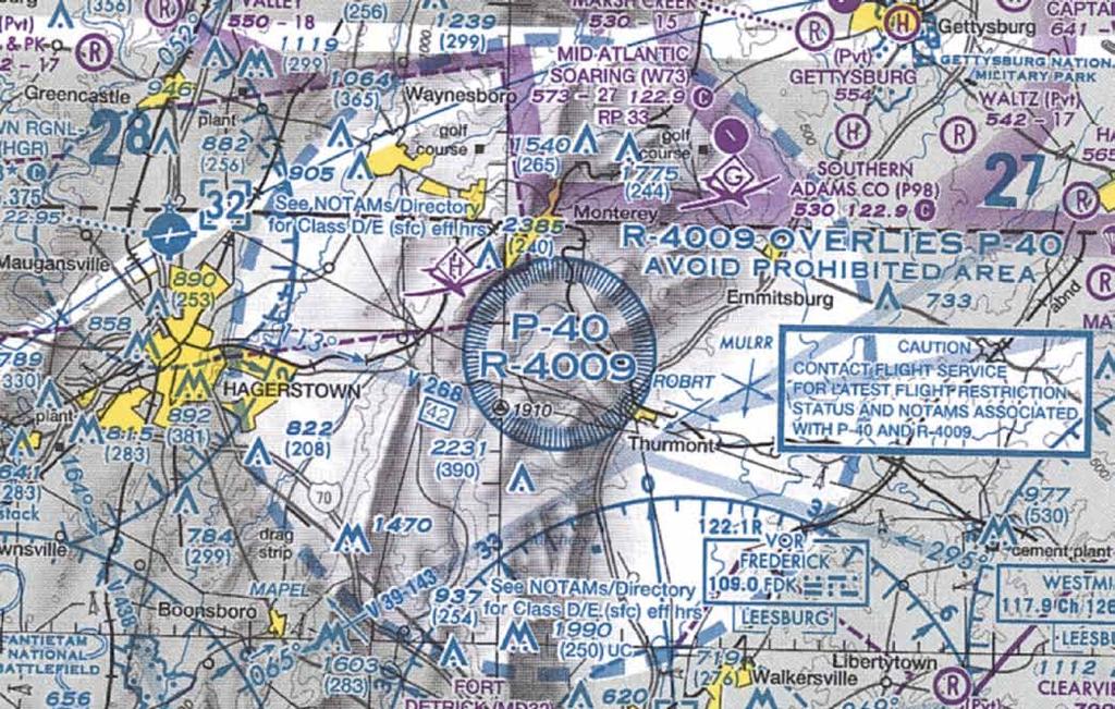 Temporary Flight Restriction (TFR) - Most TFRs are not charted, although some longer-term TFRs are - Refer to the FAA's list of TFRs at http://tfr.faa.gov/tfr2/list.