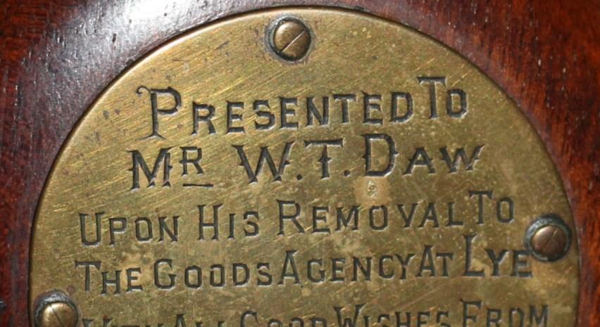 a barometer that Mr Daw must have proudly brought with