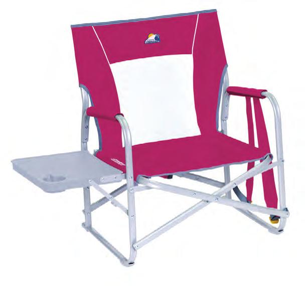 » SLIM-FOLD BEACH CHAIR *Direct Import Only Fold out table with beverage Designed with a seat height of 13.6 in.