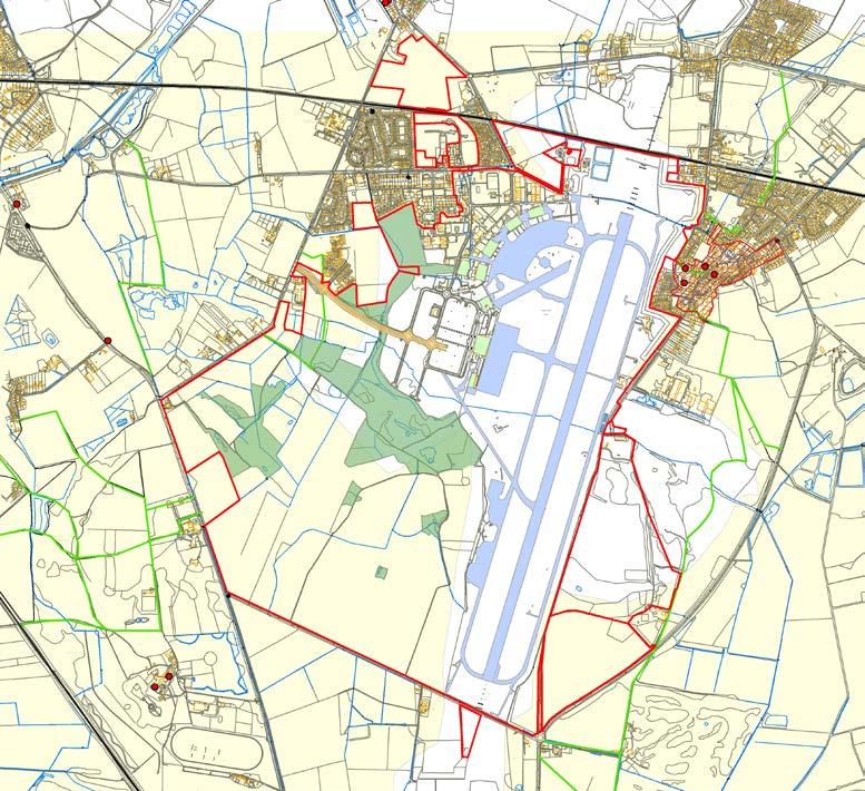 9 Plans Doncaster Sheffield Airport masterplan 2018 2037 Plan 4: Environmental context The area of the updated masterplan Listed buildings