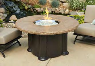 mocha colonial Mocha Supercast top with light weight Dora Brown fiberglass base Optional 3 heights: chat, dining, pub Matching recessed burner