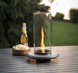 Portable Single glass cylinder Gel fuel not included Intrigue shown with Square Empire Pub Table