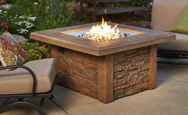 pine ridge 2424 Stucco base with stained cedar wood corners & decorative hardware Stainless Steel Burner standard