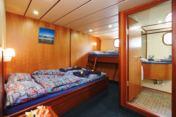 Accommodation on Sea Star/Sea Bird The Granitic Island Eco-Safari & Nature Cruise accommodates guests aboard the S.Y.