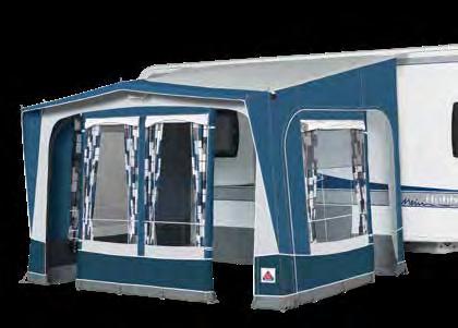 Omega De Luxe 783.- IDEAL FOR SEASONAL SITES 4 Seasons Quality Porch Awning Ideal for the camper who requires the very highest quality materials and construction.