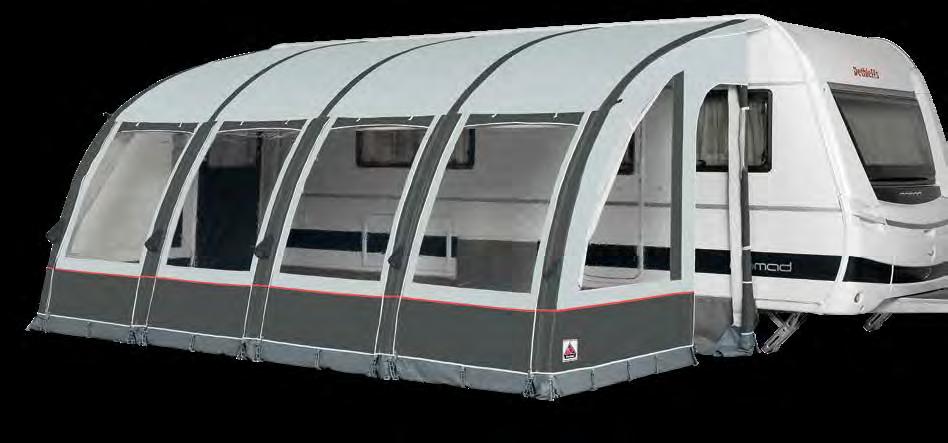 This is an Ultra-fast and flawless build with the Dorema EAF system. This new Magnum is standard with attached foam cushions and a set pressure bar to ensure a perfect seal against the caravan.