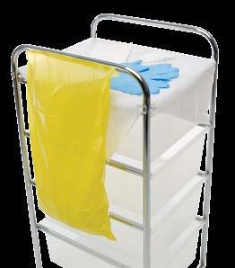 The bags are supplied individually folded and inverted, for easy inclusion into nursing procedure/wound cleansing packs.