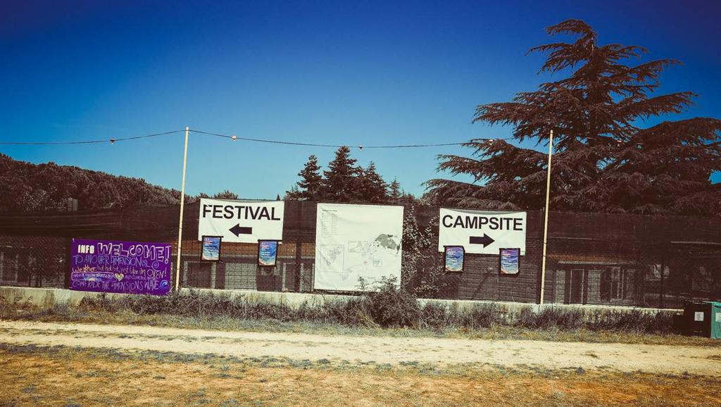 3. Festival Info 3.1 Arrival The festival is officially open to Dimensions Festival customers from: Campsite: 12:00 Tuesday 28 August until 10:00 Tuesday 4 September.