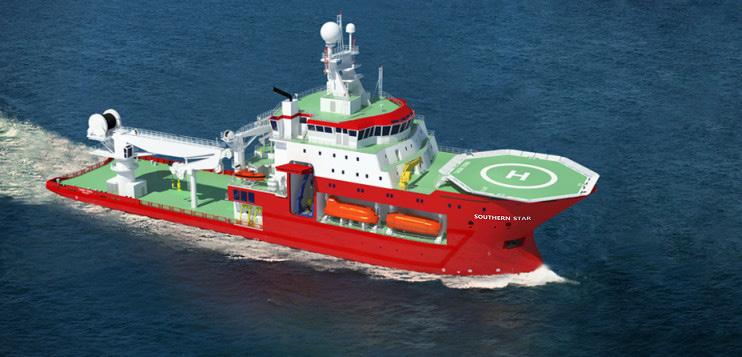 FEATURE VESSEL SOUTHERN STAR Tasik Subsea s DP3 dive support vessel Southern Star has been launched at the Fujian Mawei Shipyard in China. She is scheduled to come into service in January 2017.