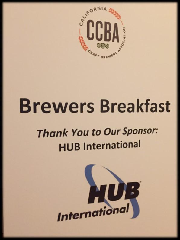 Thursday Brewers Breakfast & Coffee $2,750 1 Available Sponsor the Brewers Breakfast and coffee on Thursday, December 6, 2018.