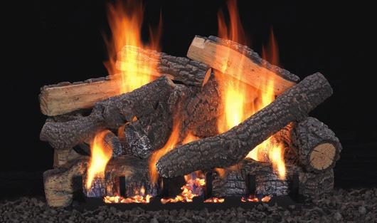 White Mountain Hearth Slope Glaze Burners and Matching Log Sets Our popular Slope Glaze Burners contain ceramic beads which tumble the gas to create exceptionally realistic flame movement.
