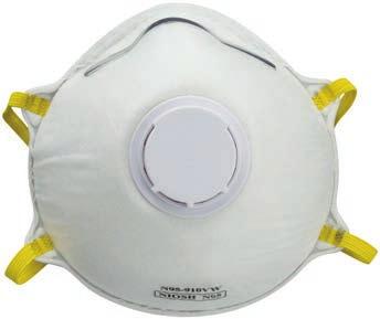 exhalation valve N95 DISPOSABLE ANTI-PARTICULATES MASK WITH EXHALATION VALVE Protects against oil-free aerosol particles such as flour, metals and minerals Adjustable